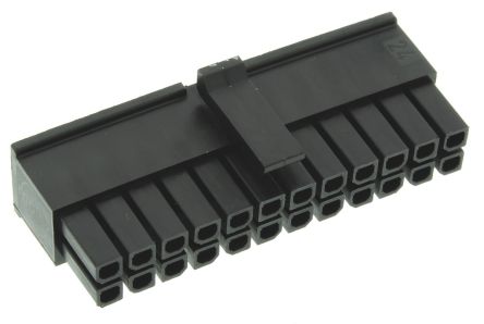 Molex Carcasa De Conector 43025-2400, Serie Micro-Fit 3.0, Paso: 3mm, 24 Contactos, 2 Filas, Recto, Hembra, Montaje De