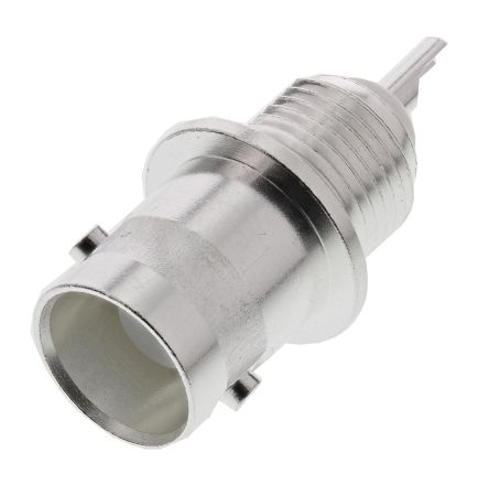 TE Connectivity, Jack Panel Mount BNC Connector, 50Ω, Solder Termination, Straight Body