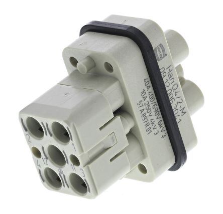 HARTING Han Q Industrie-Steckverbinder Kontakteinsatz, 7-polig 40A Stecker