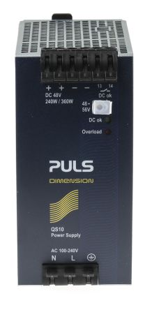 PULS DIMENSION Q Switch Mode DIN Rail Power Supply, 100 → 240V Ac Ac, Dc Input, 48V Dc Dc Output, 5A Output, 240W