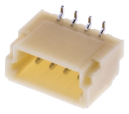 JST SH Series Straight Surface Mount PCB Header, 4 Contact(s), 1.0mm Pitch, 1 Row(s), Shrouded