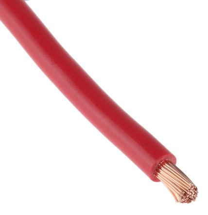 RS PRO Einzeladerleitung 10 Mm², 7 AWG 25m Rot PVC Isoliert Ø 7.2mm 80/0,4 Mm Litzen