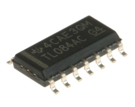 Texas Instruments TL084ACD, Op Amp, 3MHz, 14-Pin SOIC