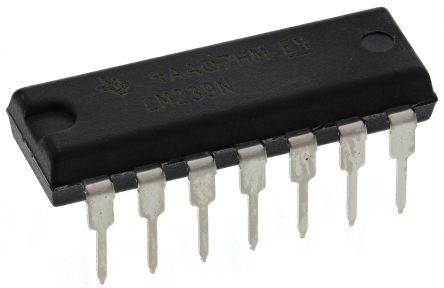Texas Instruments Komparator LM239N, Open Collector 1.3μs 4-Kanal PDIP 14-Pin 3 → 28 V
