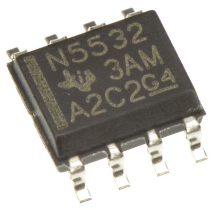 Texas Instruments NE5532D, Op Amp, 10MHz, 8-Pin SOIC