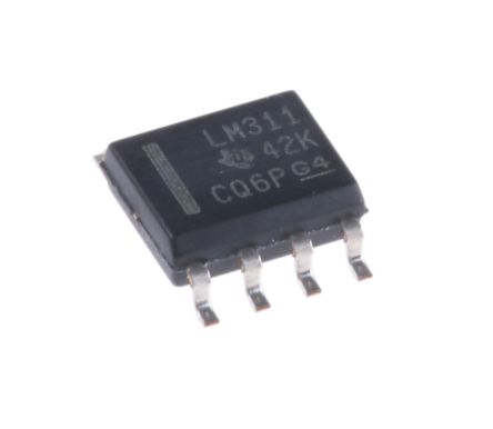 Texas Instruments Komparator LM311D, Open Collector/Emitter 0.165μs 1-Kanal SOIC 8-Pin 5 → 28 V