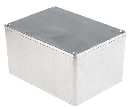 RS PRO Caja De Aluminio Presofundido Plateado, 139.1 X 101.5 X 76.7mm, Apantallada