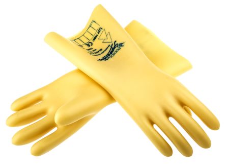 BM Polyco Gants Pour électriciens Isolés Electricians Gloves Taille 10, L, Protection électrique, 1Paire, Jaune