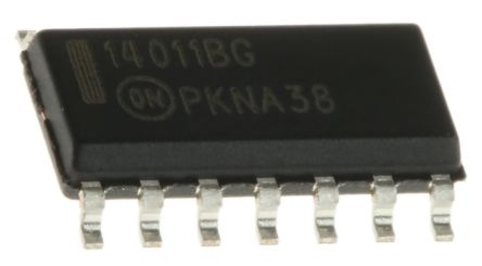 Onsemi Logikgatter, 4-Elem., NAND, 4000, 4.2mA, 14-Pin, SOIC, 2