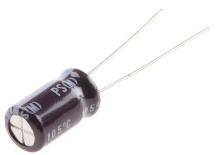 Nichicon PS, THT Elektrolyt Kondensator 47μF ±20% / 50V Dc, Ø 6.3mm X 11mm, Bis 105°C