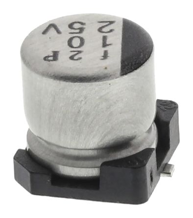 Nichicon WT, SMD Aluminium-Elektrolyt Kondensator 10μF ±20% / 25V Dc, Ø 5mm X 5.4mm, Bis 105°C
