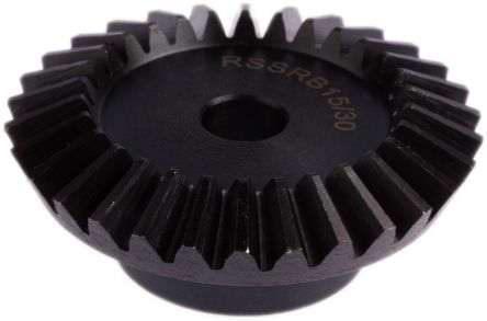 RS PRO 锥齿轮, 30齿, 2:1, 钢制, 8mm孔径