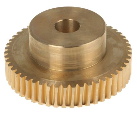 RS PRO Bronze 0.8 Module Worm Wheel Gear 50 Tooth25mm Hub Dia., 40.06mm Pitch Dia. 18mm Face
