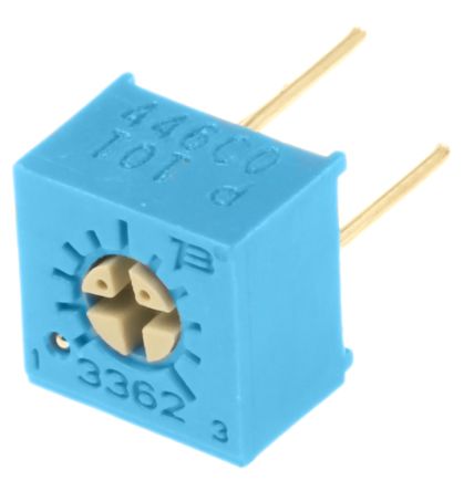 Bourns 3362 1-Gang THT Trimmer-Potentiometer, Einstellung Von Oben, 100Ω, ±10%, 0.5W, Pin, L. 6.6mm