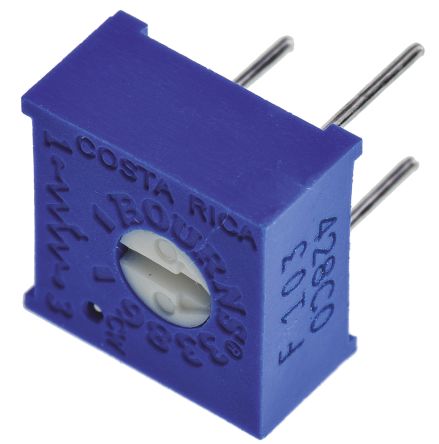 Bourns 3386 1-Gang THT Trimmer-Potentiometer, Einstellung Von Oben, 10kΩ, ±10%, 0.5W, Pin, L. 9.53mm