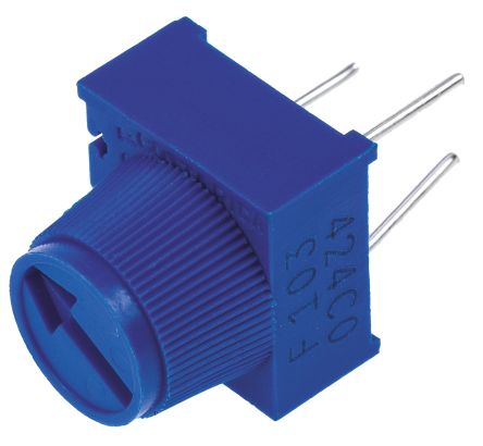 Bourns 3386 1-Gang THT Trimmer-Potentiometer, Einstellung Von Oben, 10kΩ, ±10%, 0.5W, Pin, L. 9.53mm