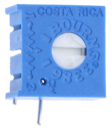 Bourns 3386 1-Gang THT Trimmer-Potentiometer, Einstellung Von Oben, 500Ω, ±10%, 0.5W, Pin, L. 9.53mm