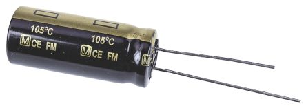 Panasonic FM-A, THT Aluminium-Elektrolyt Kondensator 680μF ±20% / 50V Dc, Ø 12.5mm X 30mm, Bis 105°C