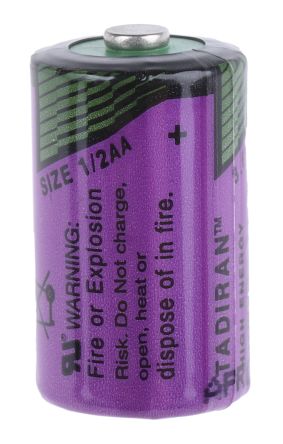 Tadiran 1/2 AA Batterie, 3.6V / 1.2Ah Li-Thionylchlorid, Standard 14.7 X 25.2mm
