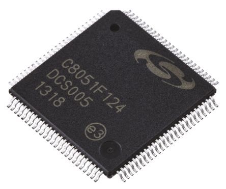 Silicon Labs Mikrocontroller C8051F 8051 8bit SMD 128 KB TQFP 100-Pin 50MHz 8448 KB RAM