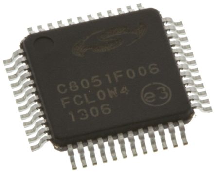 Silicon Labs Microcontrollore, 8051, TQFP, C8051F, 48 Pin, Montaggio Superficiale, 8bit, 25MHz