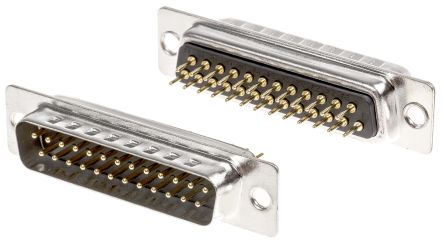 RS PRO Sub-D Steckverbinder Stecker, 25-polig / Raster 2.77mm, Durchsteckmontage Lötanschluss
