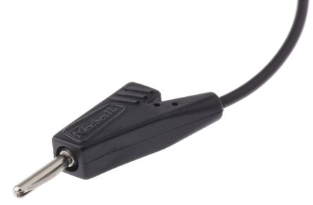 Radiall Cable De Prueba Con Conector De 2 Mm De Color Negro, Macho-Macho, 250V Ac, 5A, 200mm