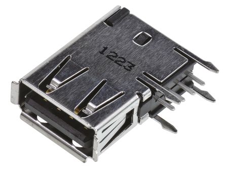 TE Connectivity USB-Steckverbinder 2.0 A Buchse, THT-Lötanschluss