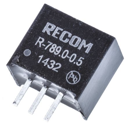 Recom R-78-0.5 Schaltregler, Eingang 11 → 32V Dc / Ausgang 9V Dc, 1 Ausg., 2.5W, 500mA, Durchsteckmontage
