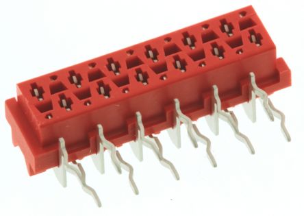 TE Connectivity Micro-MaTch Leiterplattenbuchse Gewinkelt 12-polig / 2-reihig, Raster 2.54mm