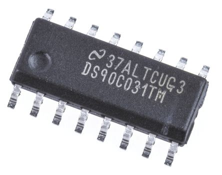 Texas Instruments LVDS-Sender Quad CMOS, TTL LVDS, 155Mbit/s SMD 4 Elem./Chip, SOIC 16-Pin