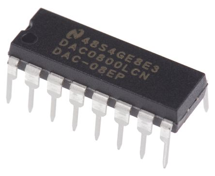 Texas Instruments 8 Bit DAC DAC0800LCN/NOPB, MDIP, 16-Pin, Interface Parallel