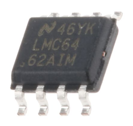 Texas Instruments Amplificador Operacional LMC6462AIM/NOPB Precisión, 5 → 15 V 50kHz SOIC, 8 Pines, Entrada / Salida Rail-to-Rail