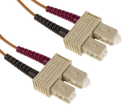 RS PRO Cable De Fibra óptica OM1, Con A: SC, Con B: SC, Long. 2m, Funda De, Funda Libre De Halógenos Y Bajo Nivel De