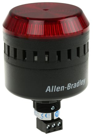Allen Bradley 855PC LED Dauer-Licht Alarm-Leuchtmelder Rot / 103dB, 24 VAC/DC