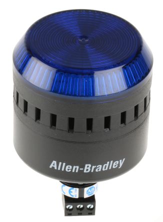 Allen Bradley 855PC LED Dauer-Licht Alarm-Leuchtmelder Blau / 103dB, 24 VAC/DC