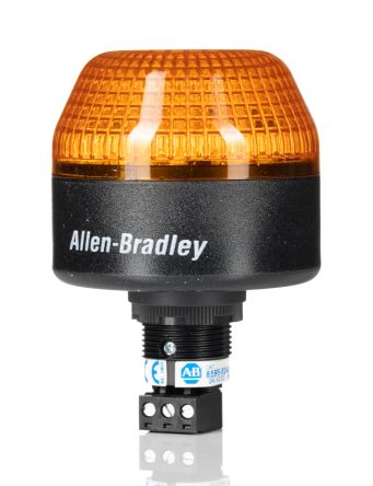 Allen Bradley 855P, LED Blitz, Dauer Signalleuchte Orange, 24 V Ac/dc, Ø 65mm X 85mm