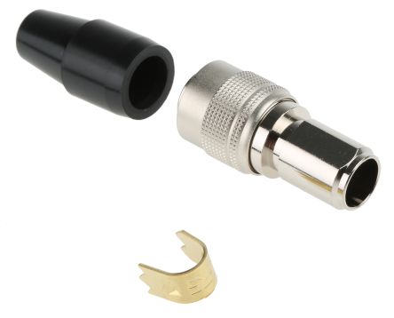 Hirose HR10 Series, 10 Pole Cable Mount Connector, 10mm Shell Size, Female Contacts, Push-Pull Mating