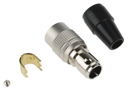 Hirose HR10 Series, 6 Pole Cable Mount Micro Connector, 7mm Shell Size, Female Contacts, Push-Pull Mating