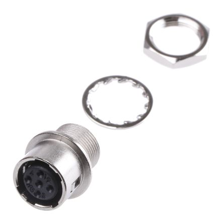 Hirose HR10 Series, 5 Pole Panel Mount Circular Connector, 7mm Shell Size, Female Contacts, Push-Pull Mating