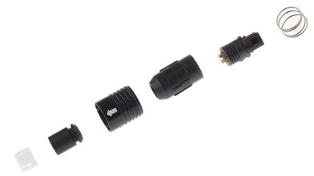 Hirose Circular Connector, 6 Contacts, Cable Mount, Miniature Connector, Plug, Female, IP67, IP68, HR30 Series