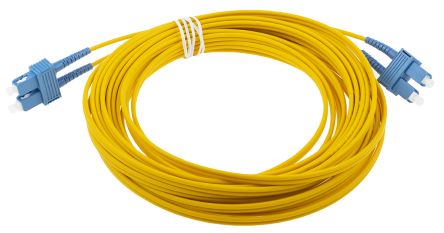RS PRO Cable De Fibra óptica OS1, Con A: SC, Con B: SC, Long. 10m Amarillo, Atenuación: 0,3 DB
