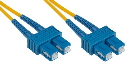 RS PRO Cable De Fibra óptica OS1, Con A: SC, Con B: SC, Long. 5m Amarillo, Atenuación: 0,3 DB