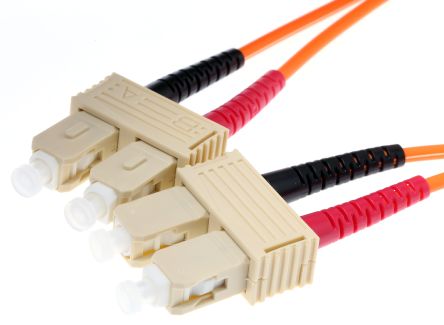 RS PRO Cable De Fibra óptica OM2, Con A: SC, Con B: SC, Long. 1m, Funda Libre De Halógenos Y Bajo Nivel De Humo