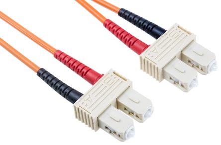 RS PRO Cable De Fibra óptica OM2, Con A: SC, Con B: SC, Long. 10m, Funda Libre De Halógenos Y Bajo Nivel De Humo