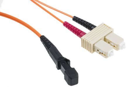 RS PRO MT-RJ To SC Simplex Multi Mode OM1 Fibre Optic Cable, 62.5/125μm, Orange, 10m