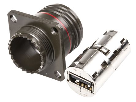 Amphenol Socapex USB-Steckverbinder 2.0 A Buchse / 5.0A, Tafelmontage
