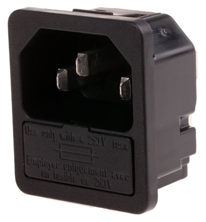 Schurter IEC-Steckverbinder C14 250 V, Gerade, Snap-In, Stecker / 10A