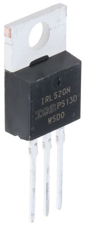 Infineon N-Channel MOSFET, 10 A, 100 V, 3-Pin TO-220AB IRL520NPBF