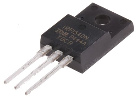 Infineon N-Channel MOSFET, 20 A, 100 V, 3-Pin TO-220 IRFI540NPBF